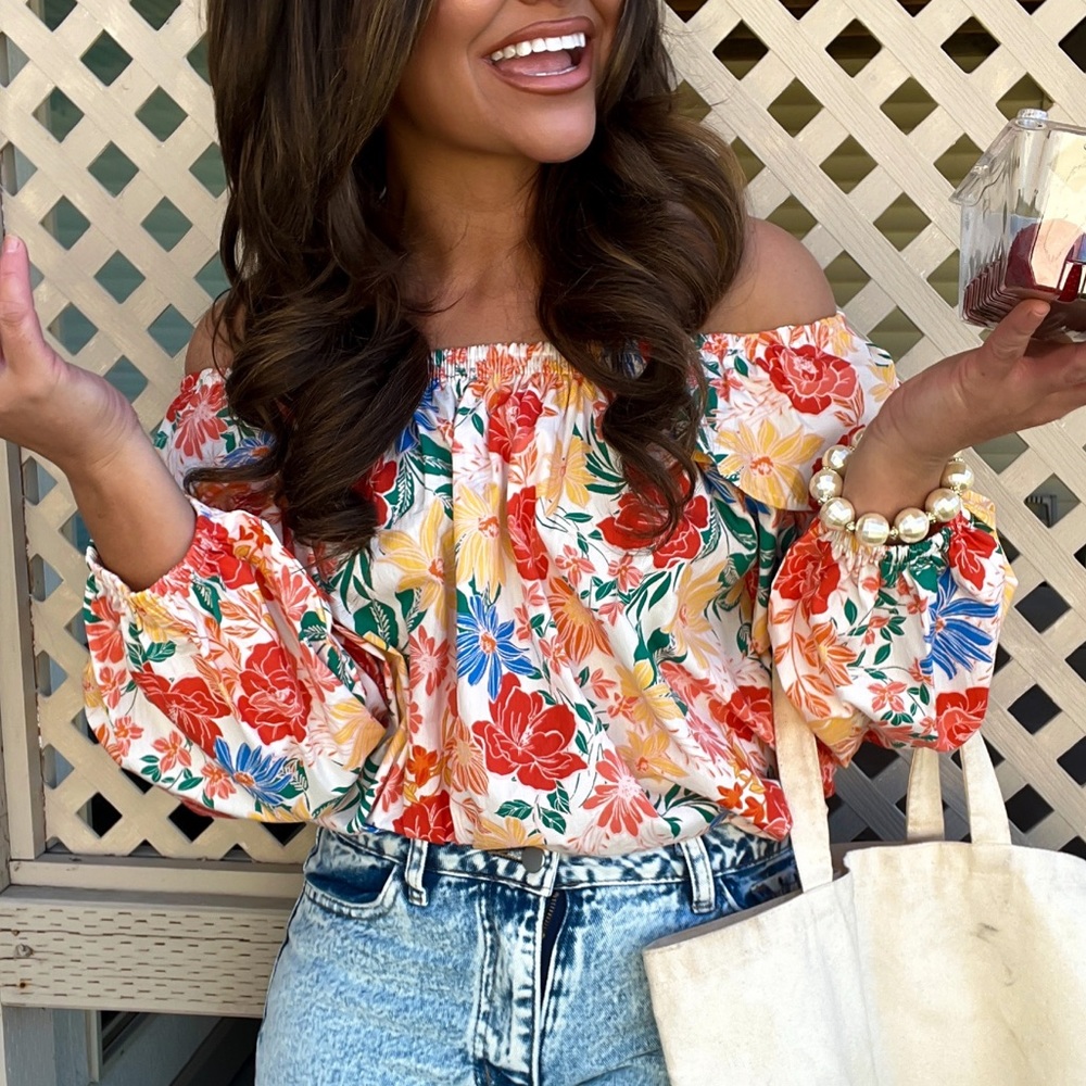 Floral Off the Shoulder Top